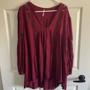 Free People Crochet Detail Tunic Dress
